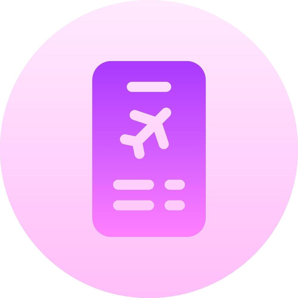 A pink and purple phone with an airplane on it vector
