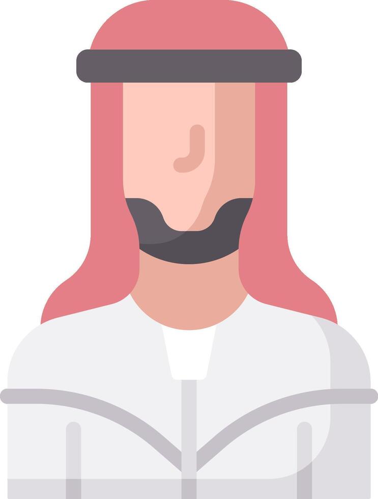 An arab man with a beard and a red hat vector