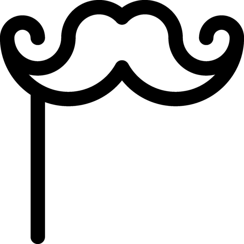 A black and white mustache icon vector