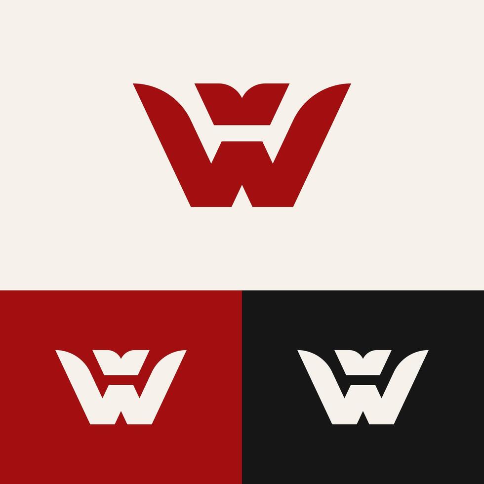 The combination of the elegant letter W and decorated with a crown as a symbol of wealth and luxury, symbolizes a classy brand for its logo vector