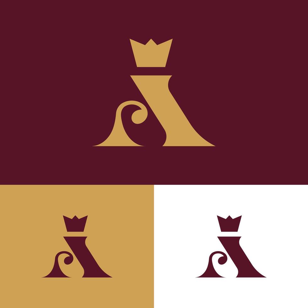 The combination of the letter K logo formed by a crown, symbolizes luxury, elegance and leadership vector