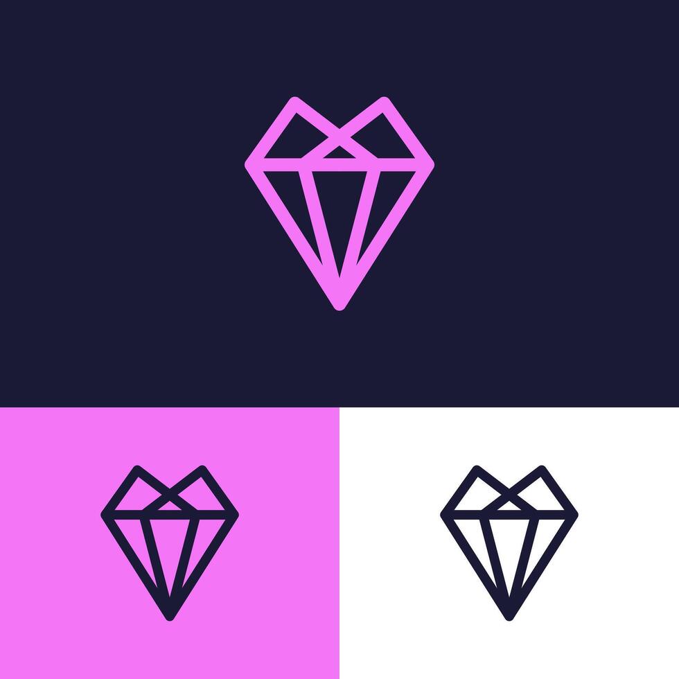 A design combination of the luxury of diamonds combined with the strength of the mountains, perfect for the adventure industry vector