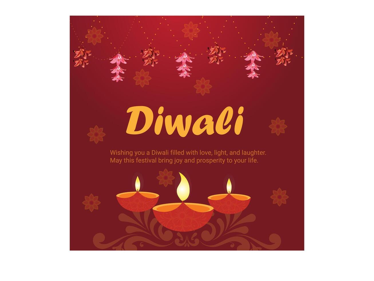 Happy diwali design vector