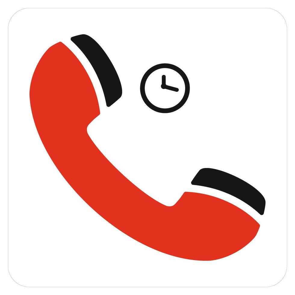 Call Time and calling icon concept vector