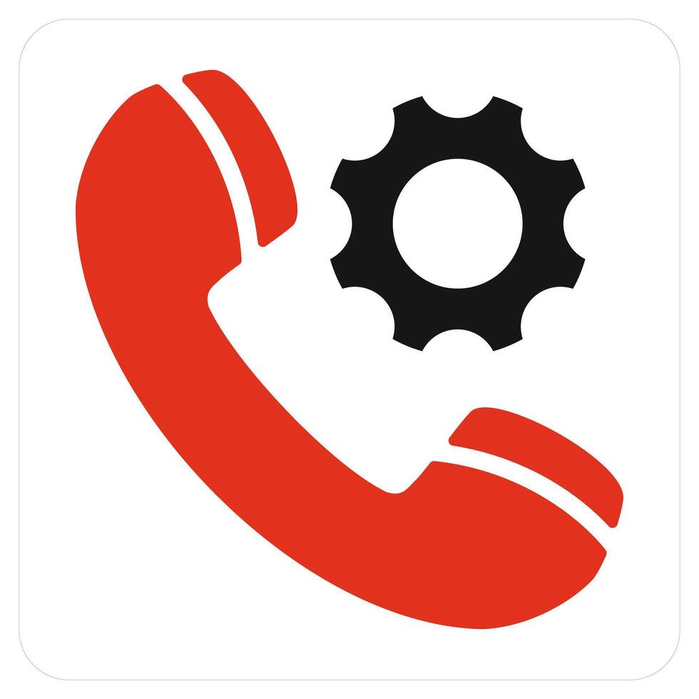 Call Settings and calling icon concept vector