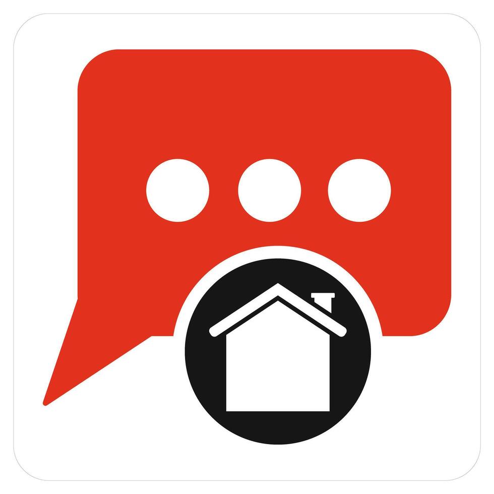 Home Message and home icon concept vector