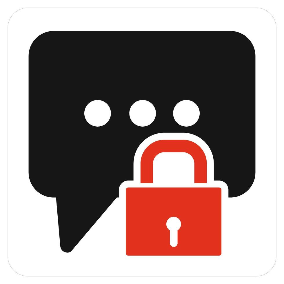 Message Protection and security icon concept vector