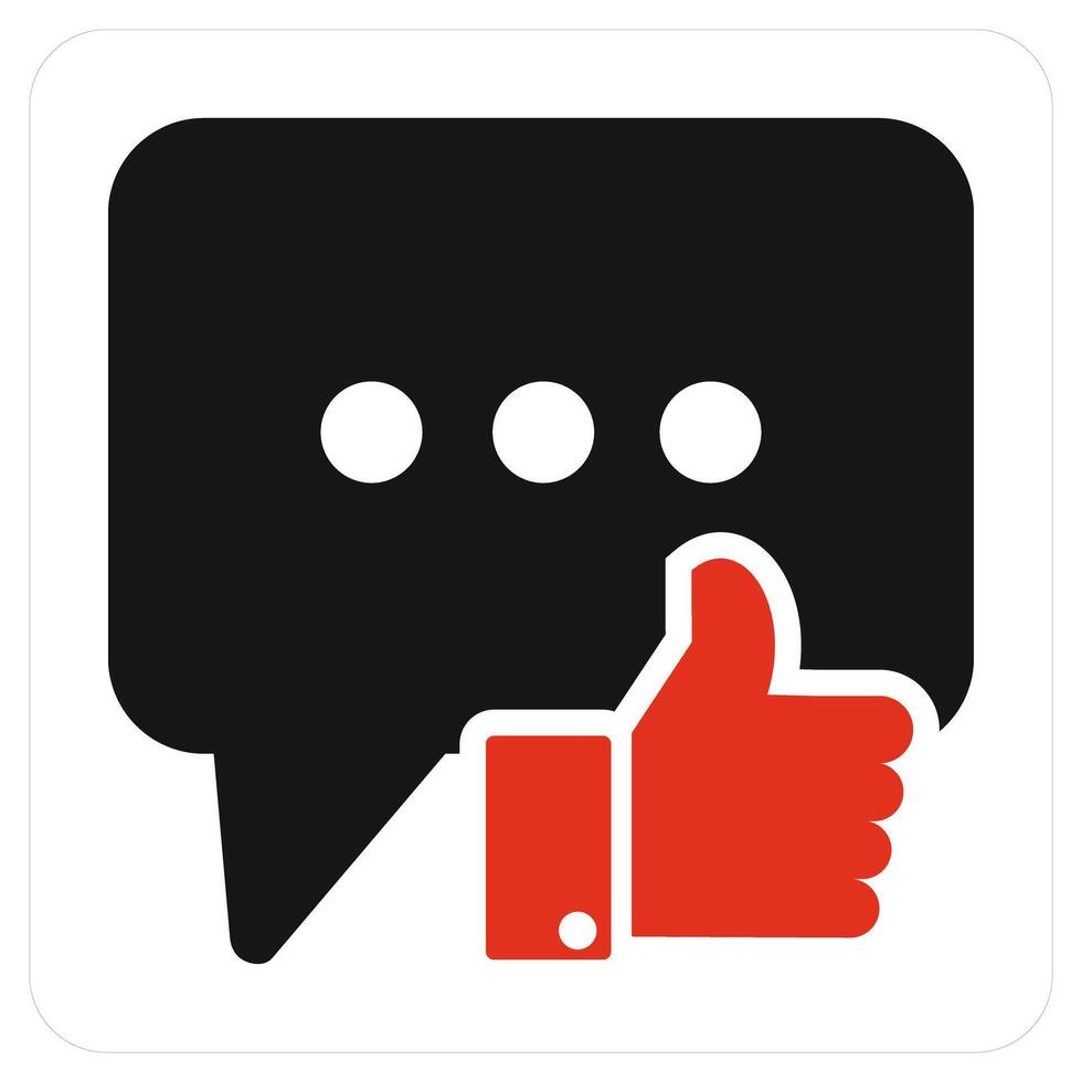 Like Message and like icon concept vector