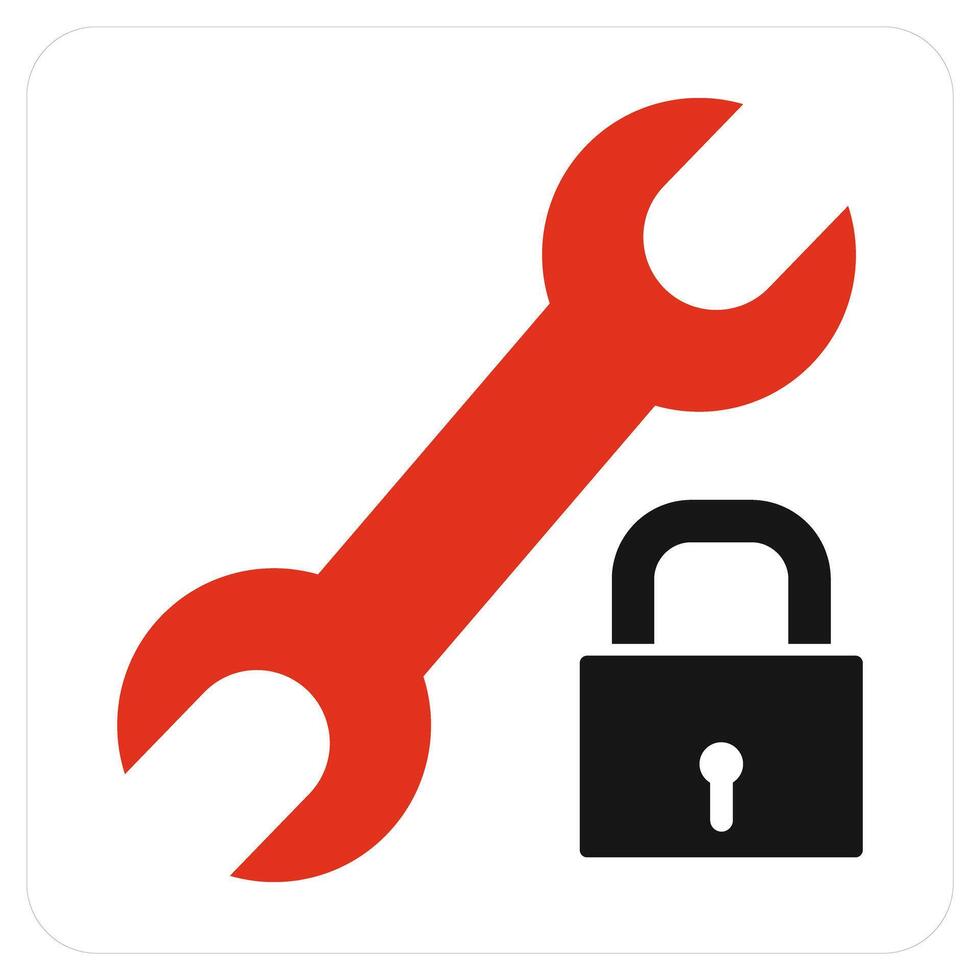 Setting Protection and security icon concept vector