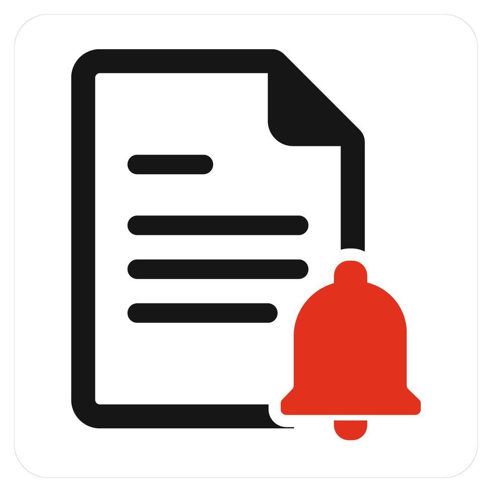 Page Notification and notice icon concept vector
