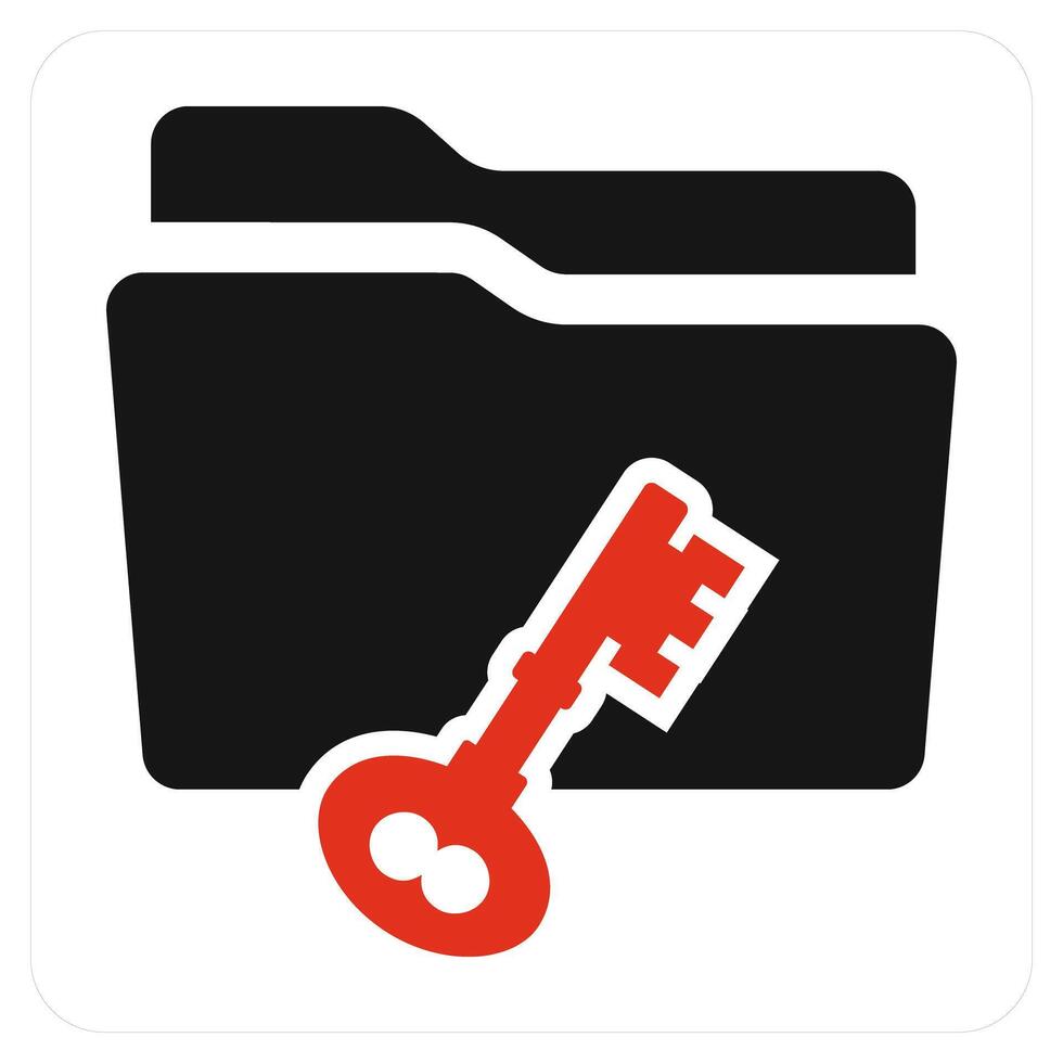 Folder Security and folder lock icon concept vector
