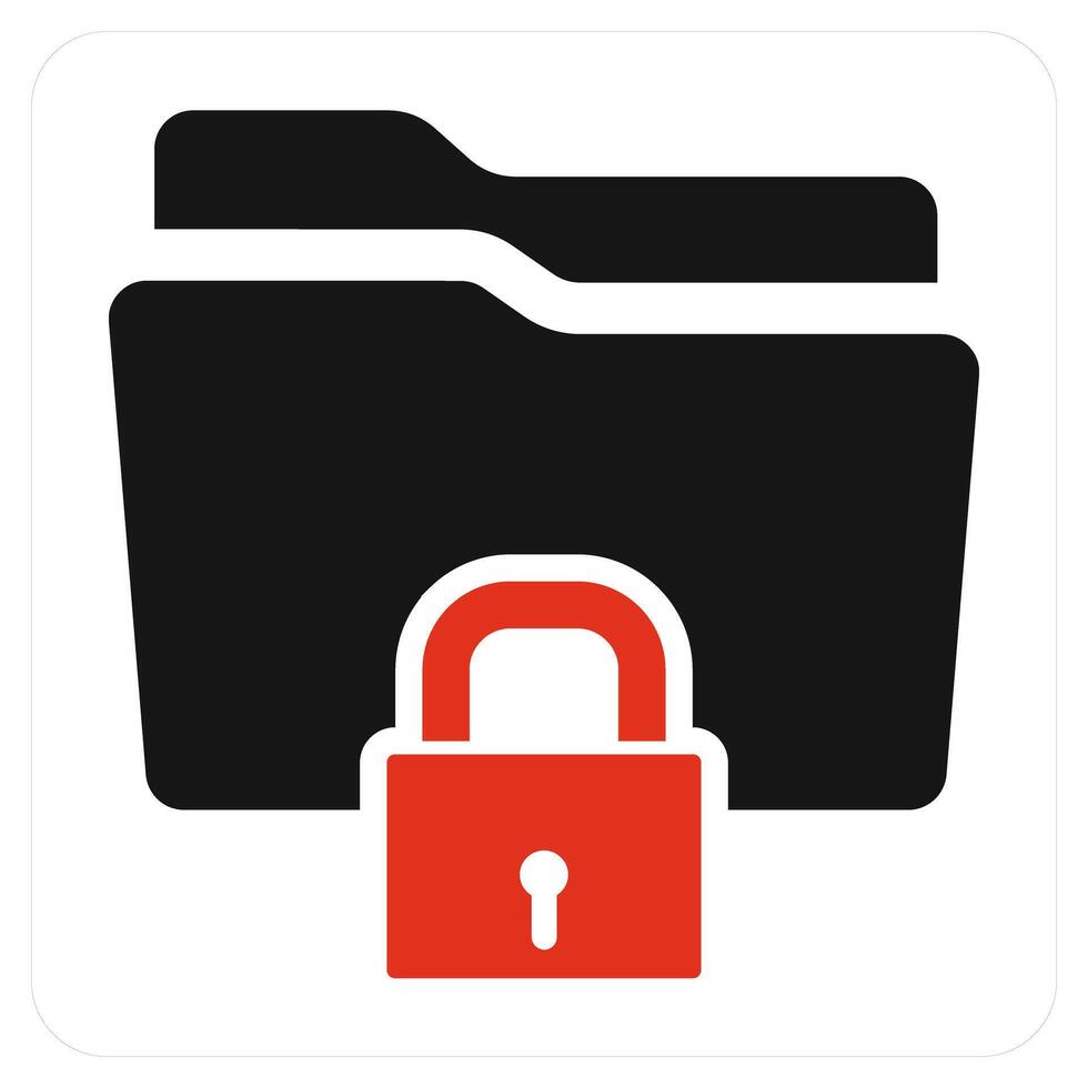 Folder Security and folder lock icon concept vector