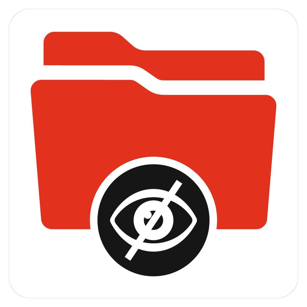 Invisible Folder and files icon concept vector