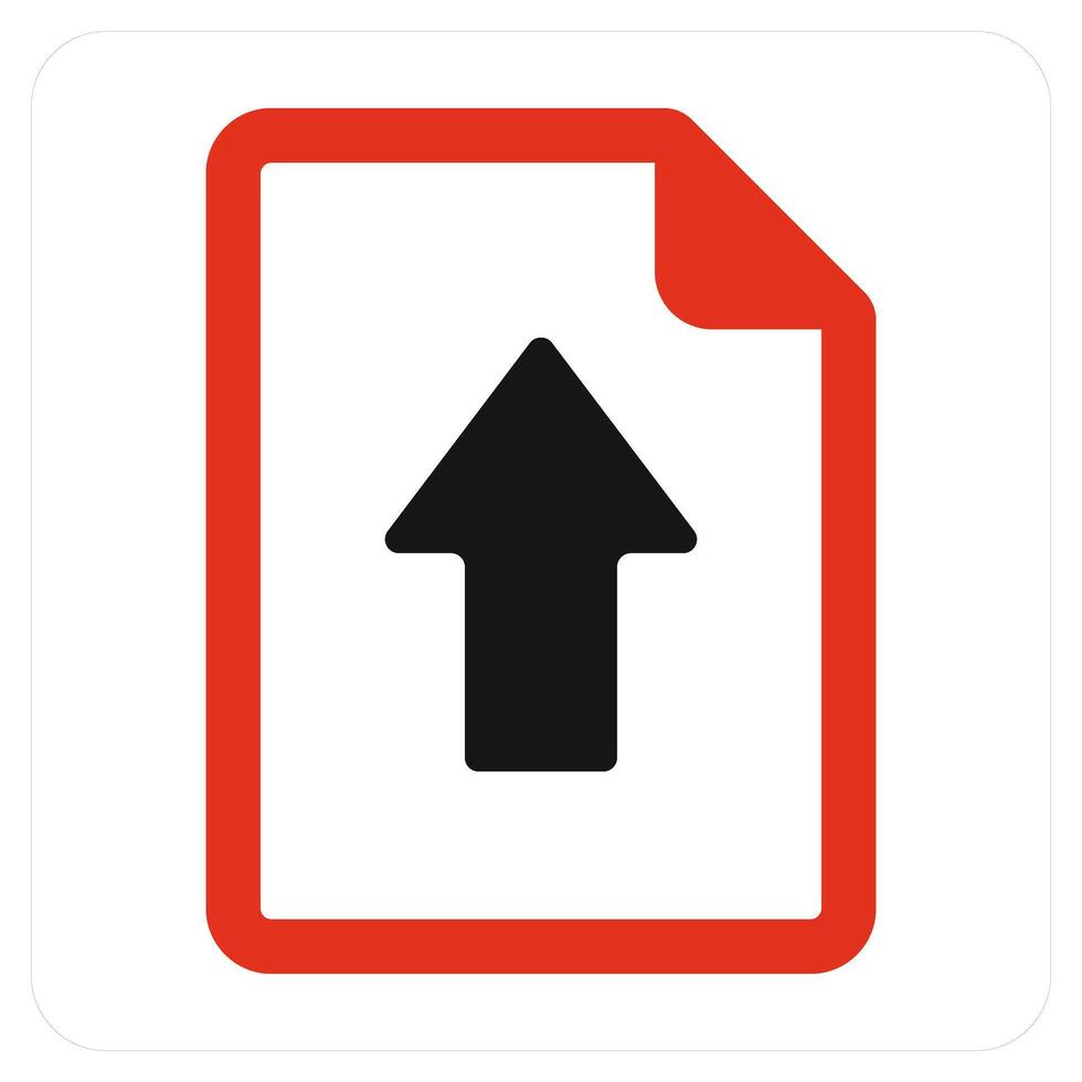 Upload Page and arrow icon concept vector
