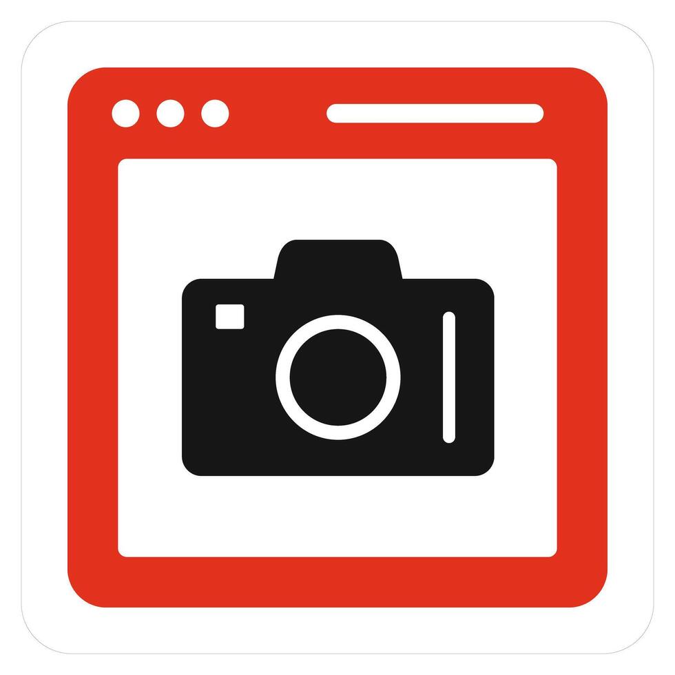 Online Photography and film icon concept vector