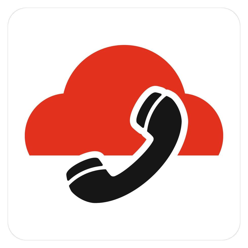 Call Cloud and cloud icon concept vector
