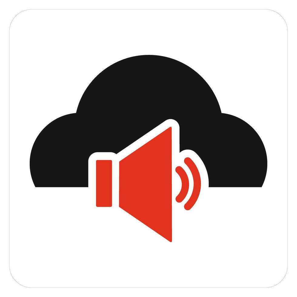 Cloud Volume and share icon concept vector