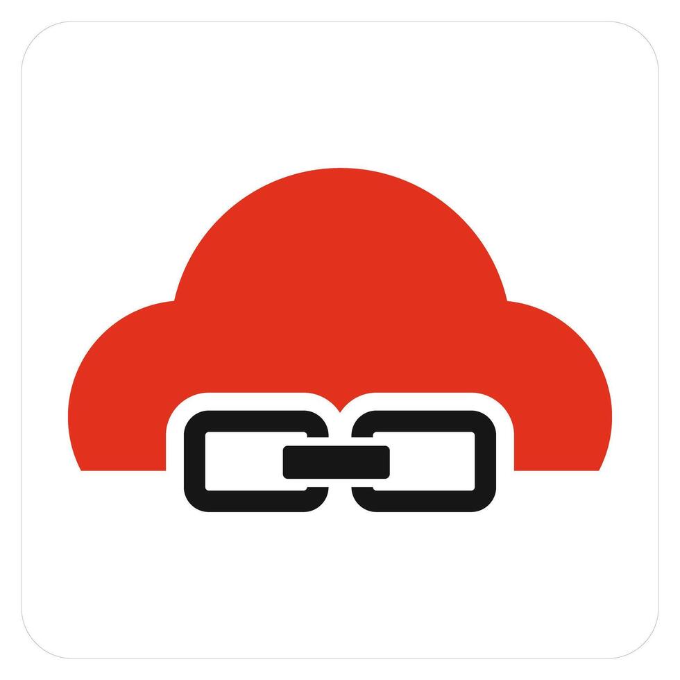 Link Cloud and database icon concept vector