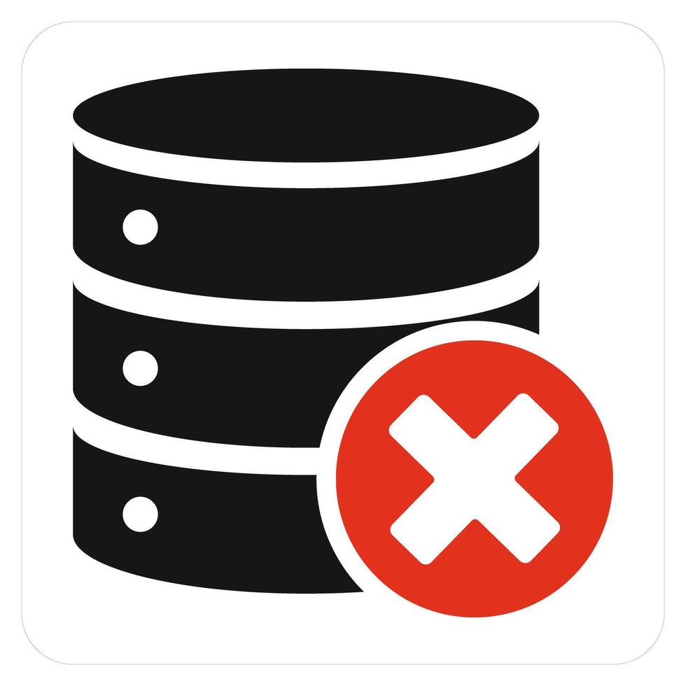 Wrong Server and no data icon concept vector
