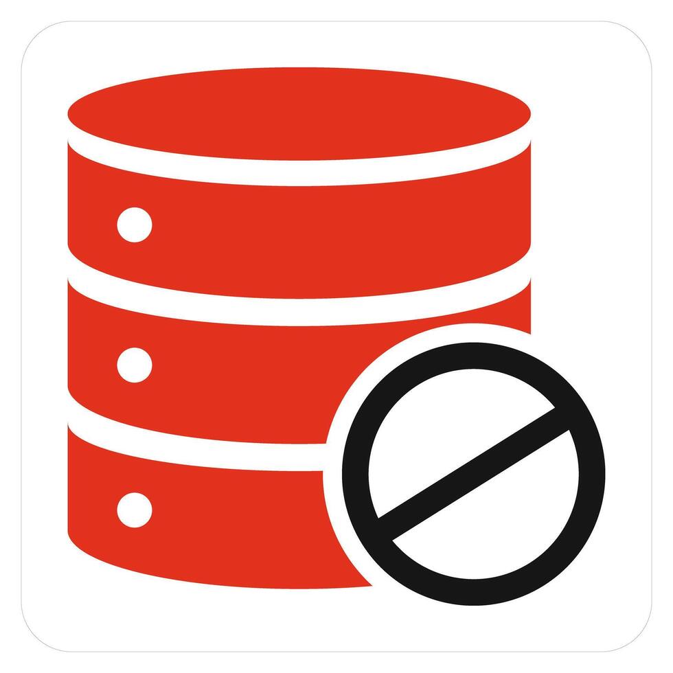 Server Prohibited and server icon concept vector