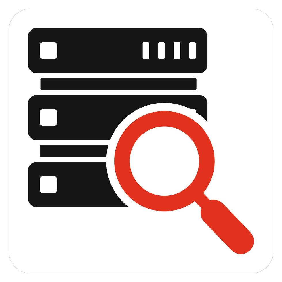 Search Database and data search iocn concept vector