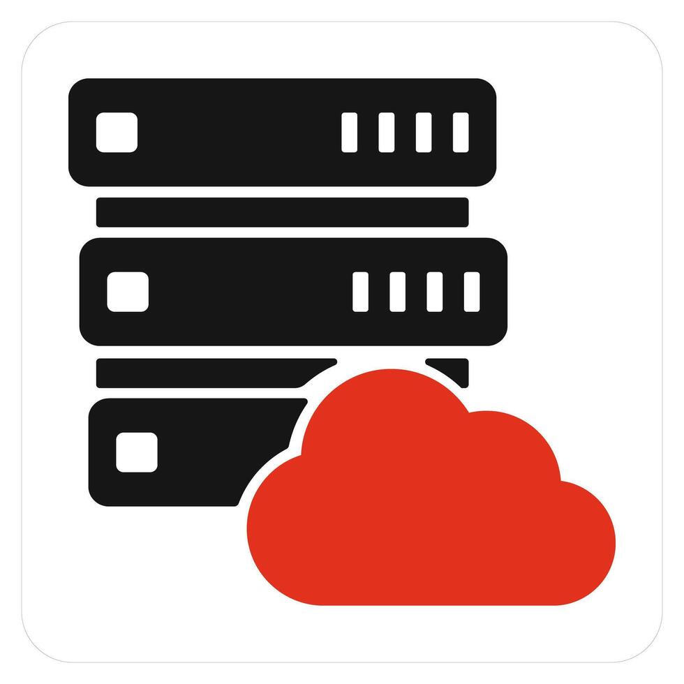 Cloud Server and hosting icon concept vector