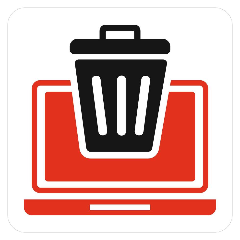 Remove Laptop and delete icon concept vector