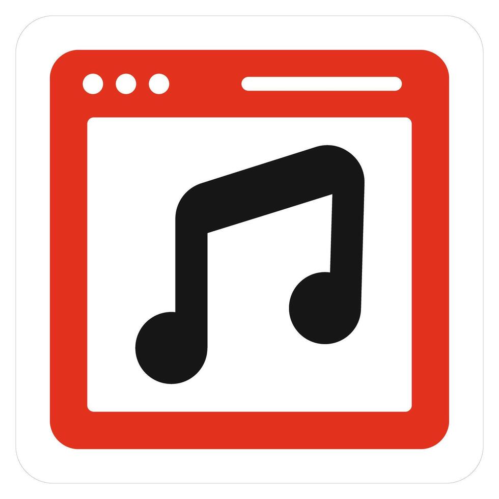 Online Music and music icon concept vector