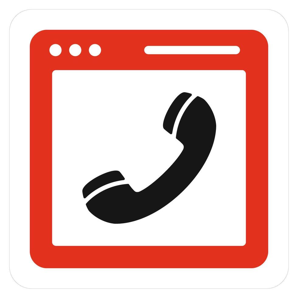 Online Call and call icon concept vector