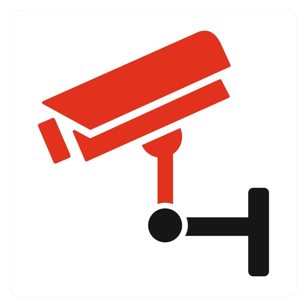 CCTV and safety icon concept vector