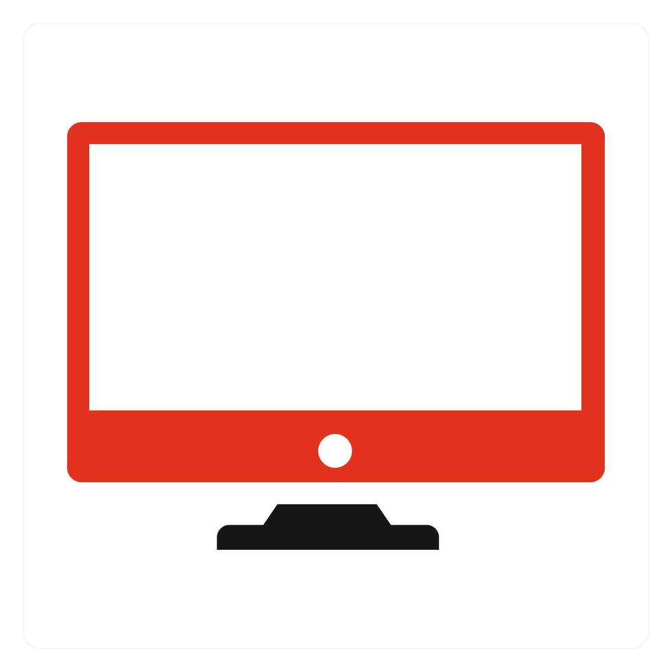 Desktop and screen icon concept vector