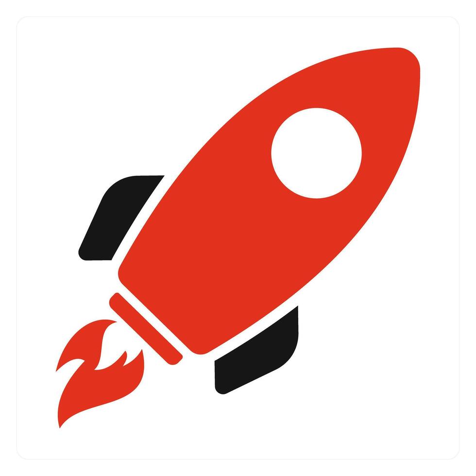 Rocket and launch icon concept vector
