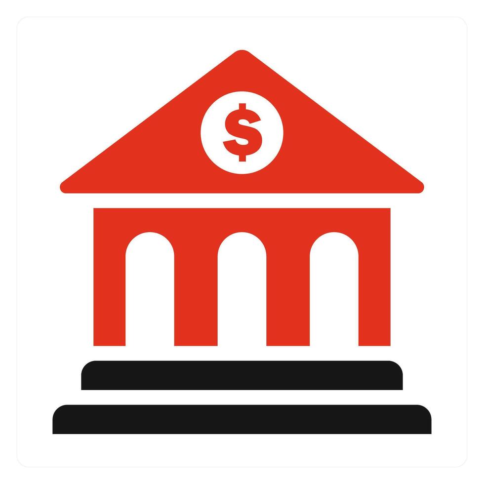 Bank and loan icon concept vector