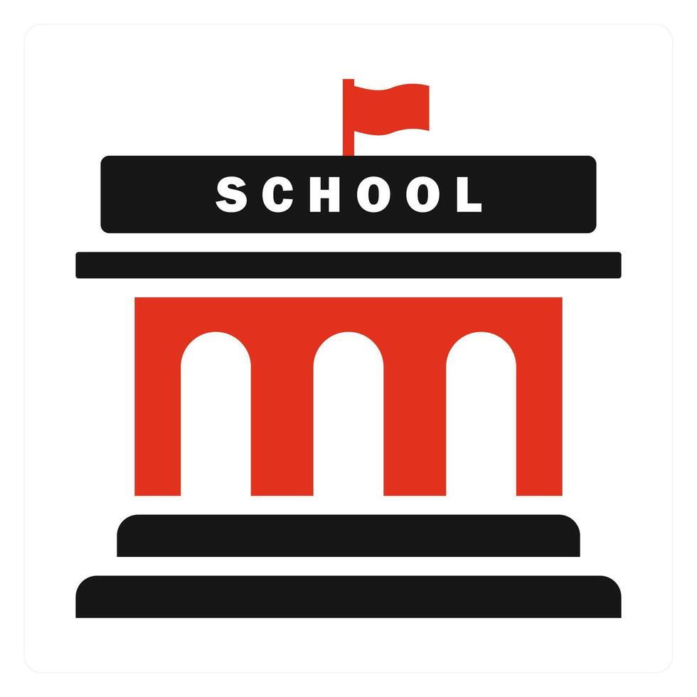 School Building and study icon concept vector