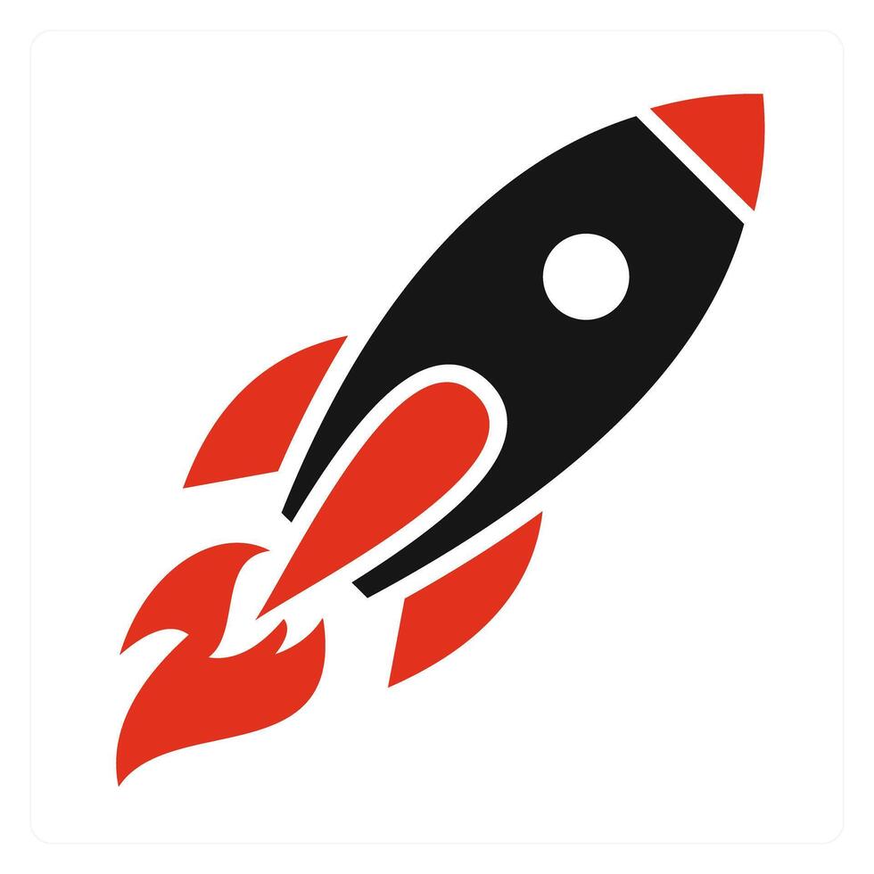 Rocket and launch icon concept vector