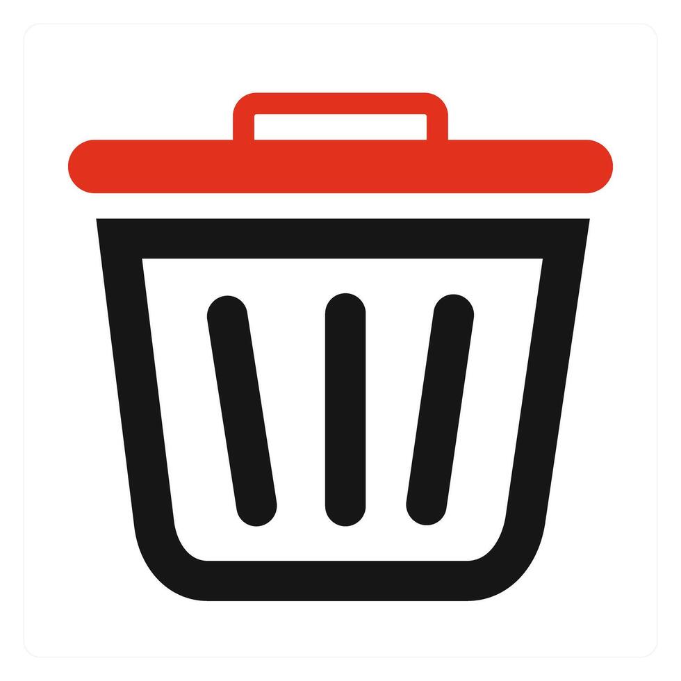 Trash and bin icon concept vector