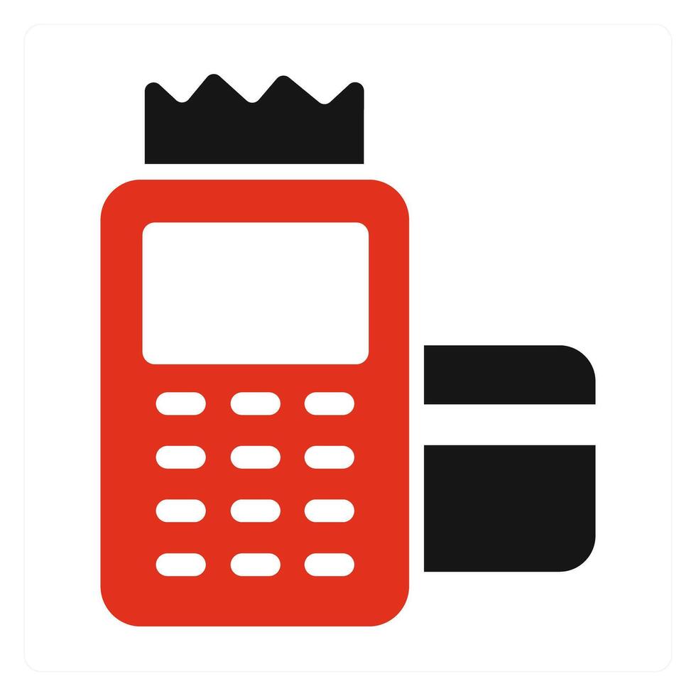 Card Swipe Machine and payment icon concept vector