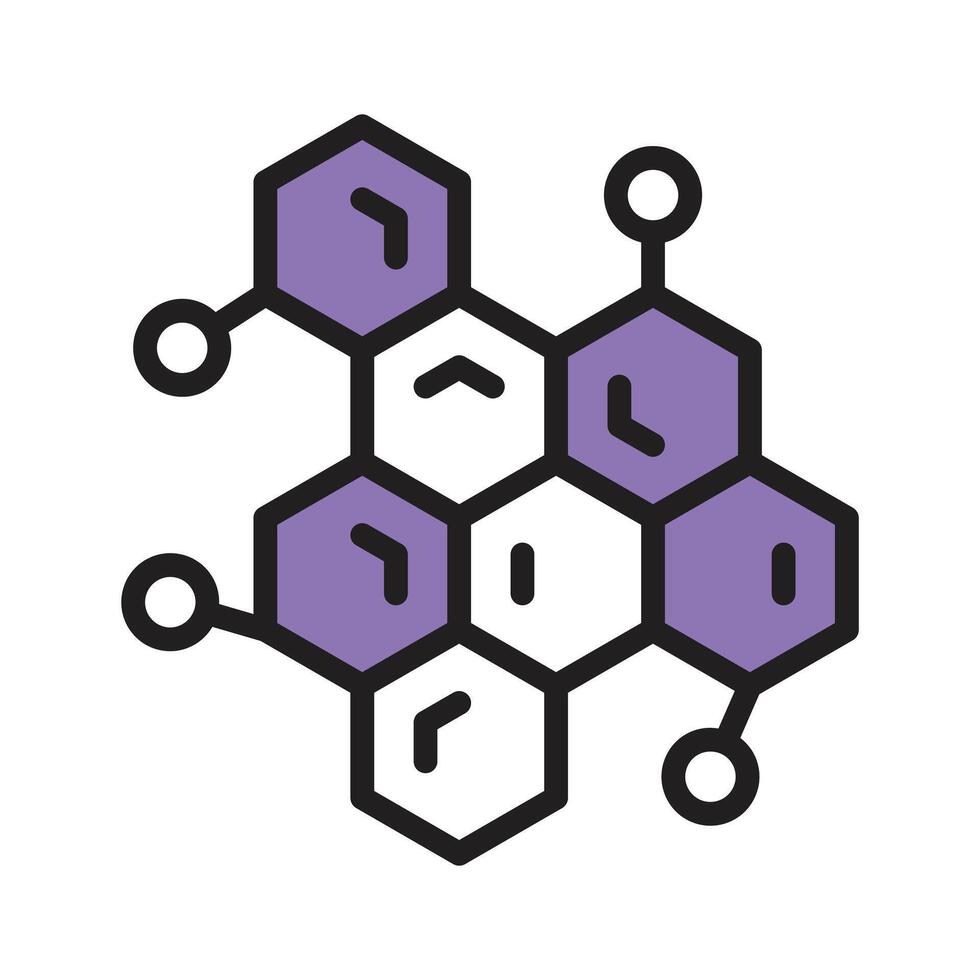 Representation of a molecular structure, illustrating chemical bonds and atoms vector