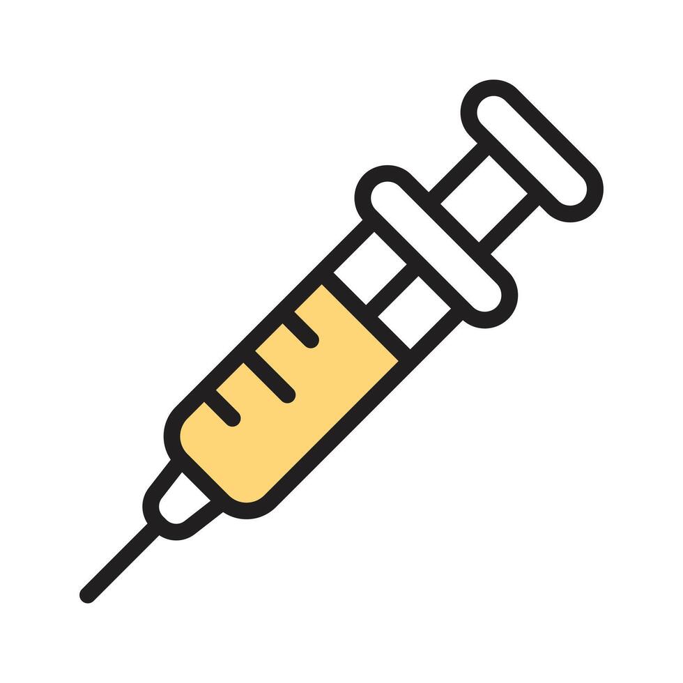 Syringe for injecting or extracting liquids, symbolizing medical and biological sciences vector