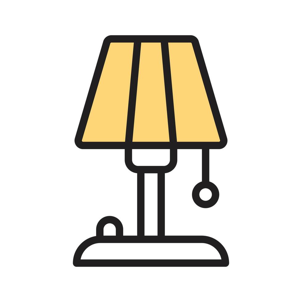 Table lamp providing light for work or study vector