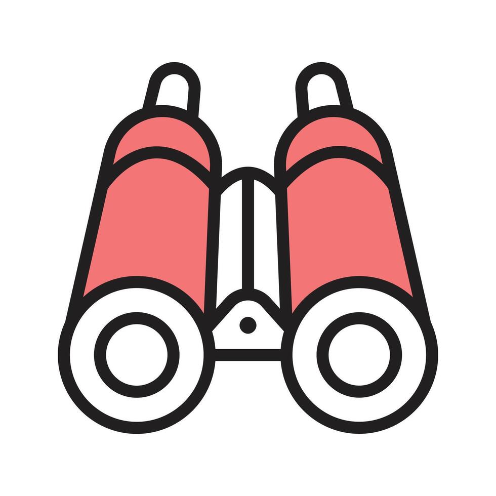 Binoculars used for viewing distant objects, often for exploration or observation vector