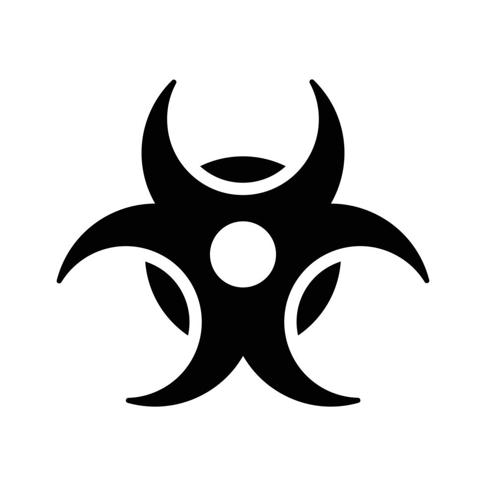 A biohazard symbol warning of dangerous biological materials vector