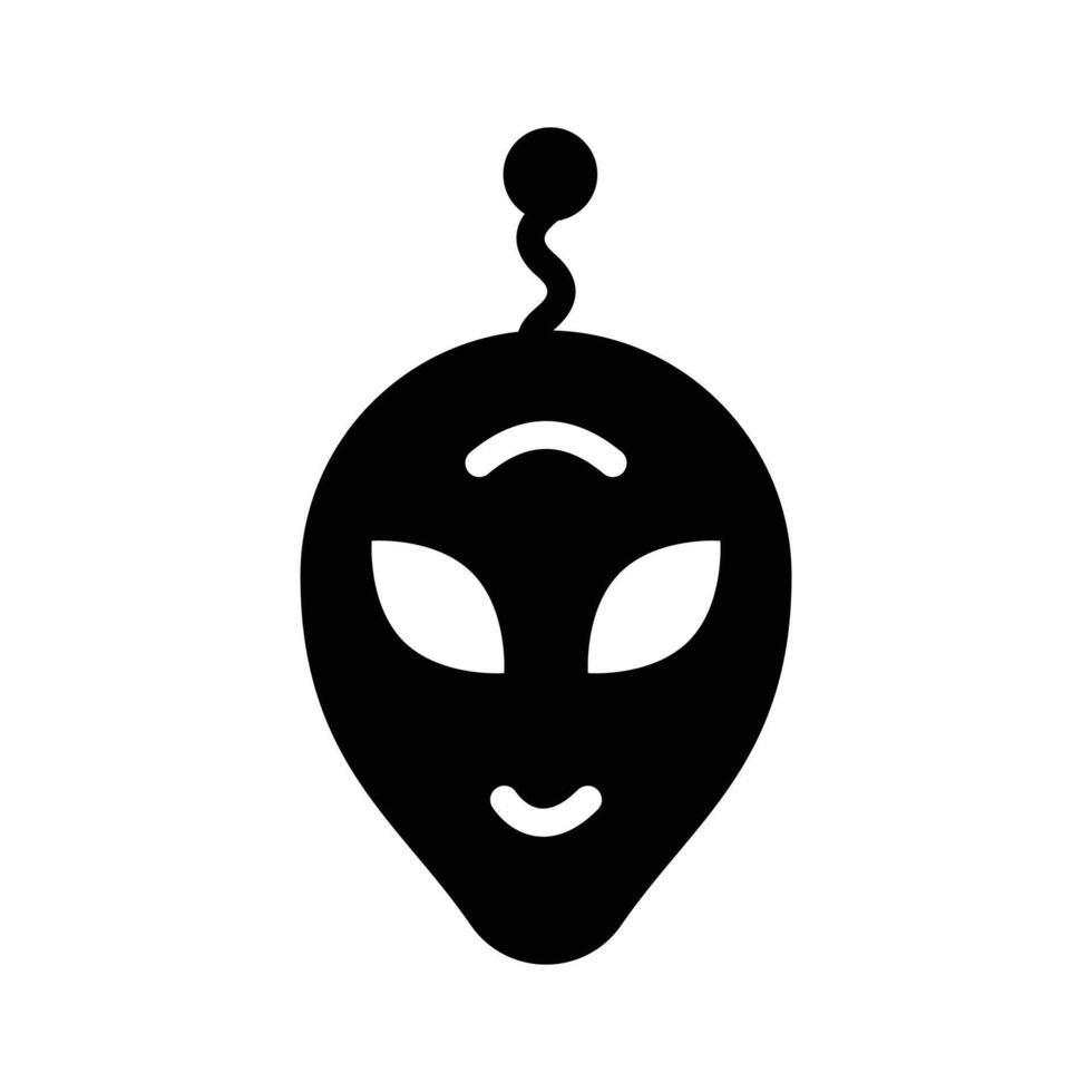 An alien head symbolizing extraterrestrial beings and unknown life vector