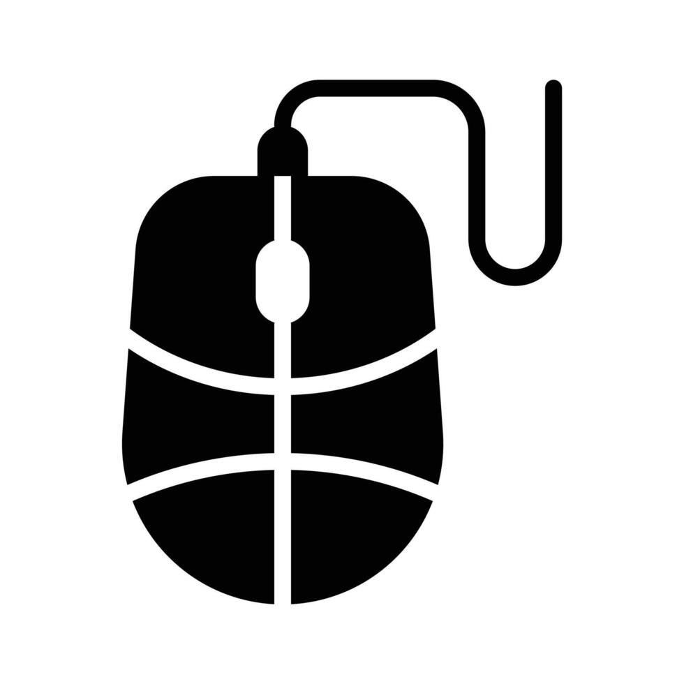 Standard computer mouse used for navigation and digital interaction vector