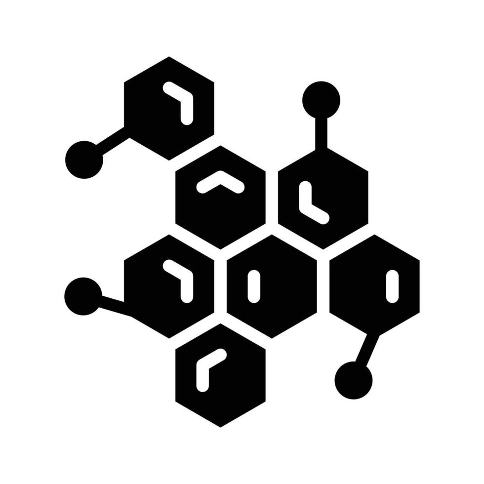 Representation of a molecular structure, illustrating chemical bonds and atoms vector
