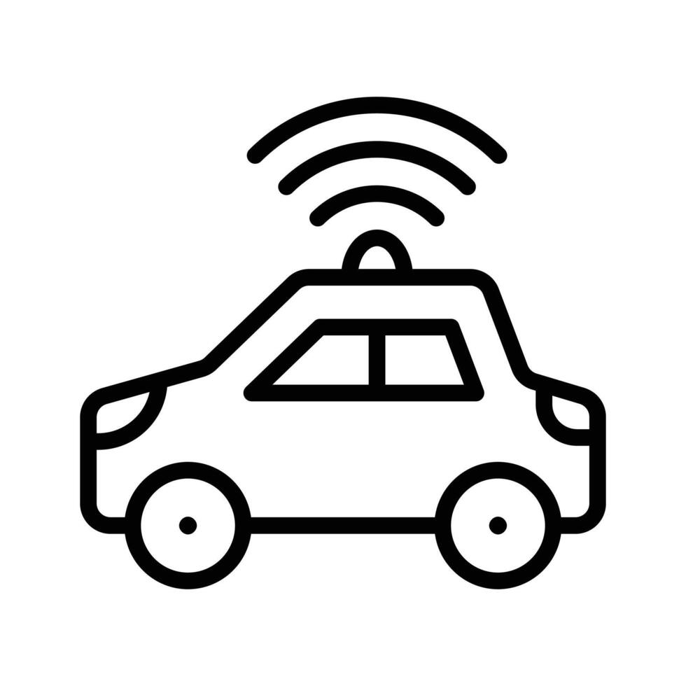 A self driving car representing autonomous vehicle technology vector