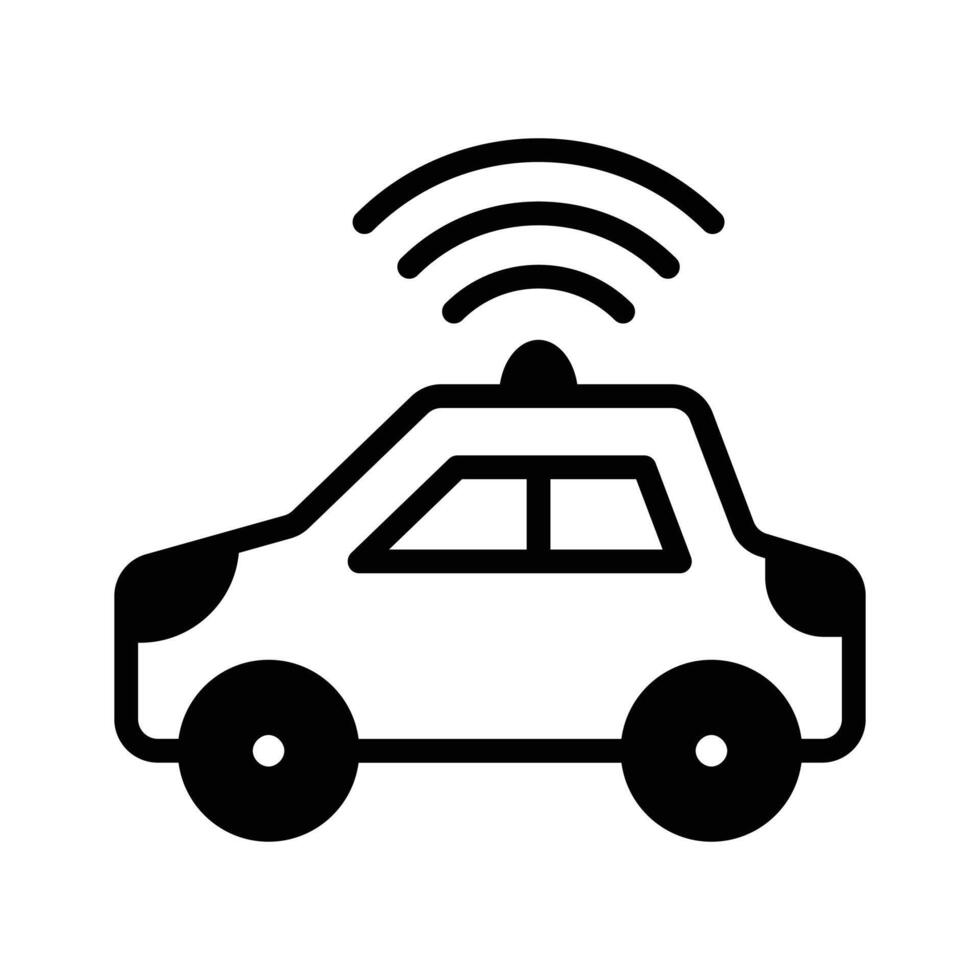 A self driving car representing autonomous vehicle technology vector