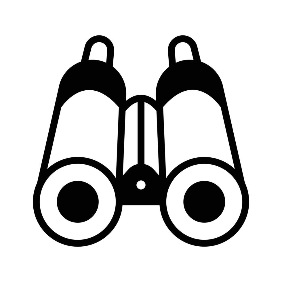 Binoculars used for viewing distant objects, often for exploration or observation vector