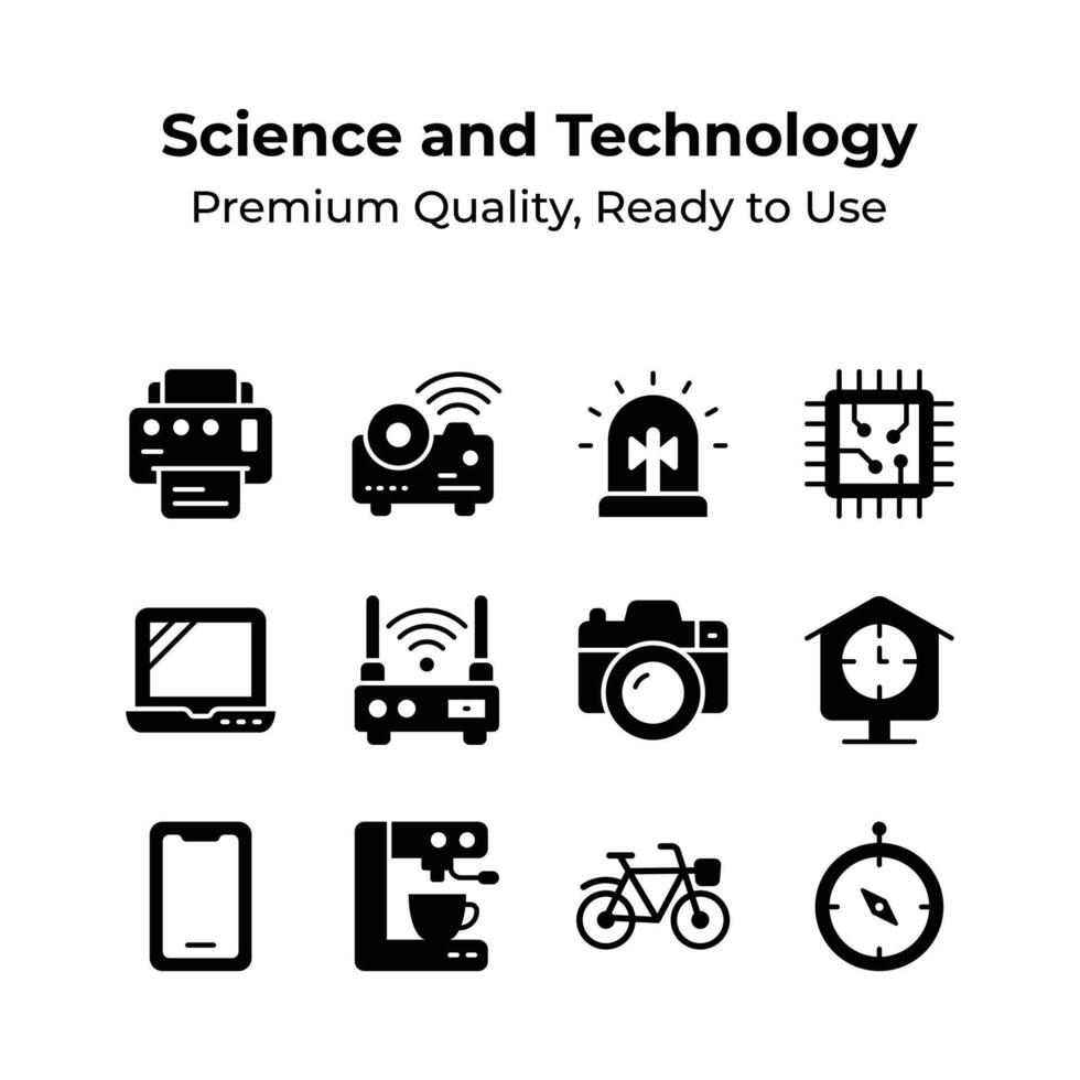 Take a look at this amazing icons set of science and technology vector