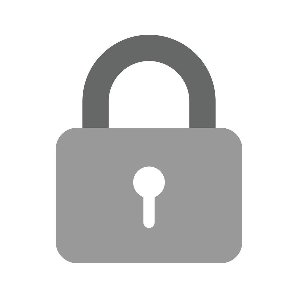 A lock icon symbolizing security, privacy, or protection vector
